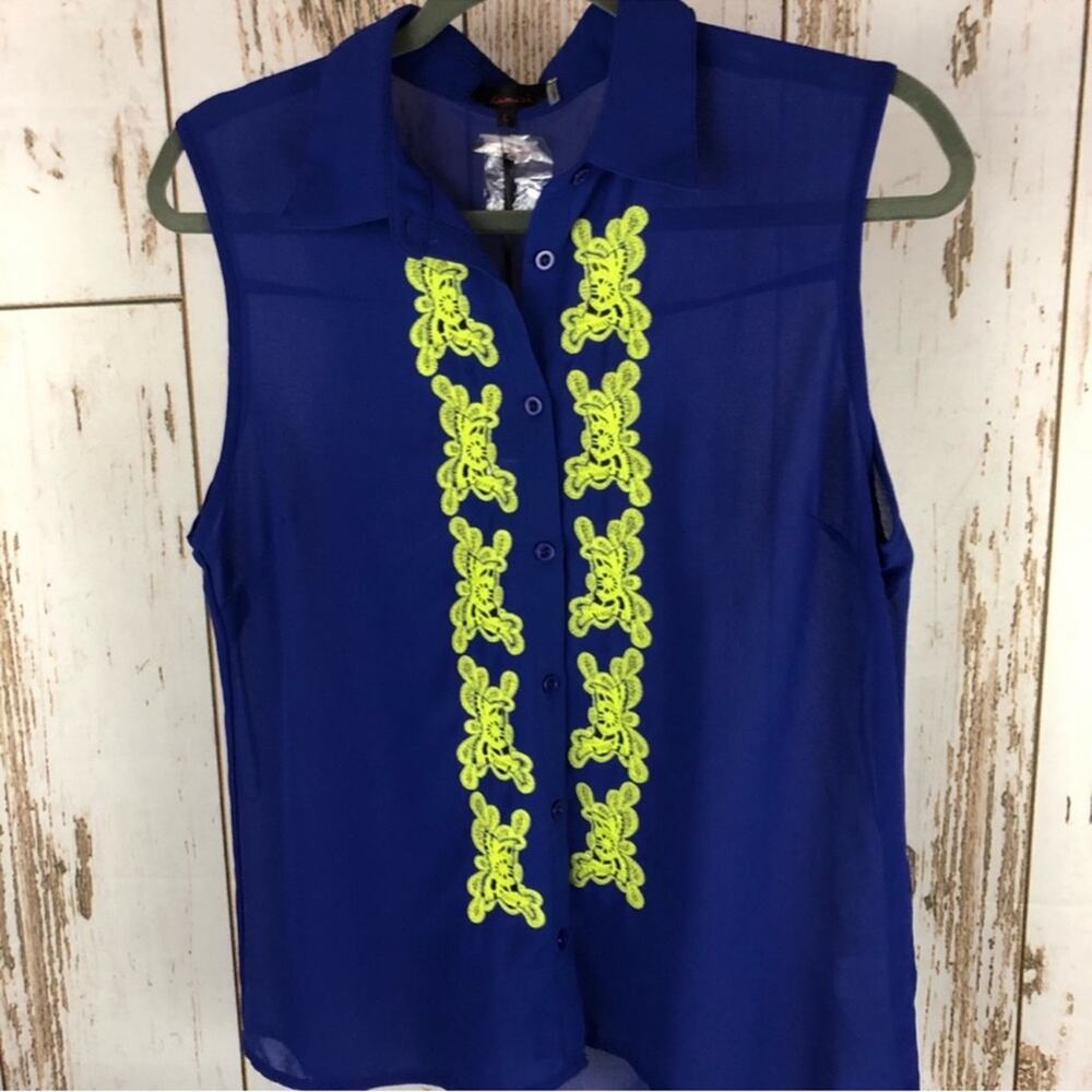NWT Lulumari Sheer Blouse, Size Large.